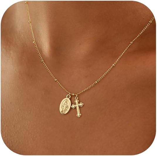 Necklace Virgin Mary Cross