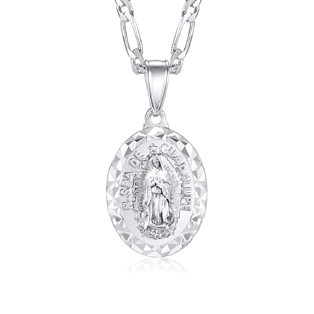 Virgin Mary Necklace Round pendant