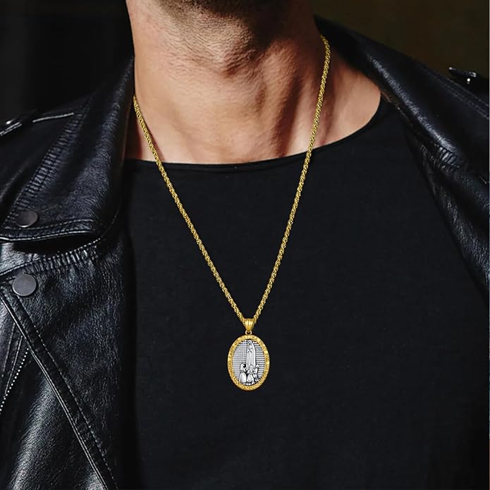 Our Lady of Fatima Necklace 925 Sterling Silver Virgen de Fatima