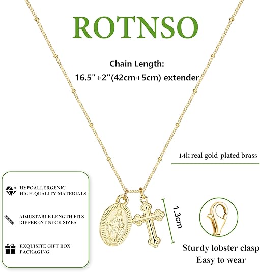 Necklace Virgin Mary Cross