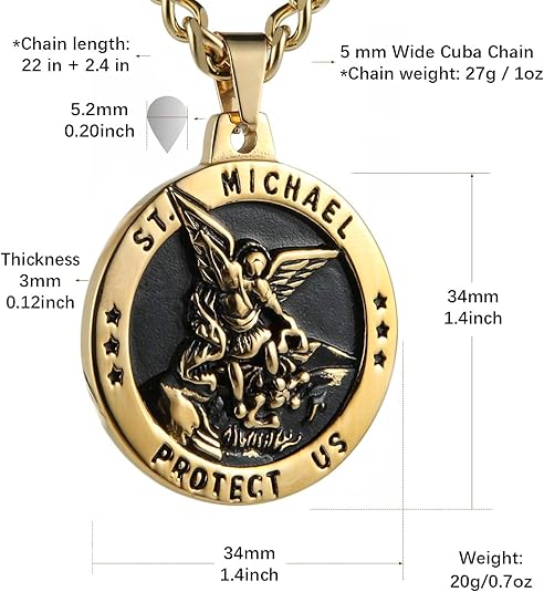 Pendant Necklace Michael The Archangel