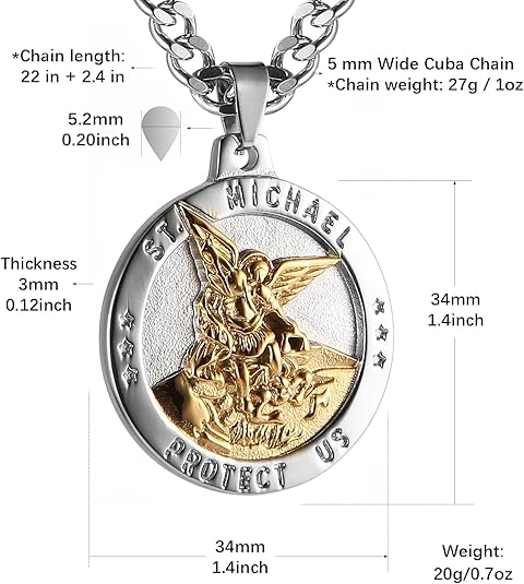 Pendant Necklace Michael The Archangel