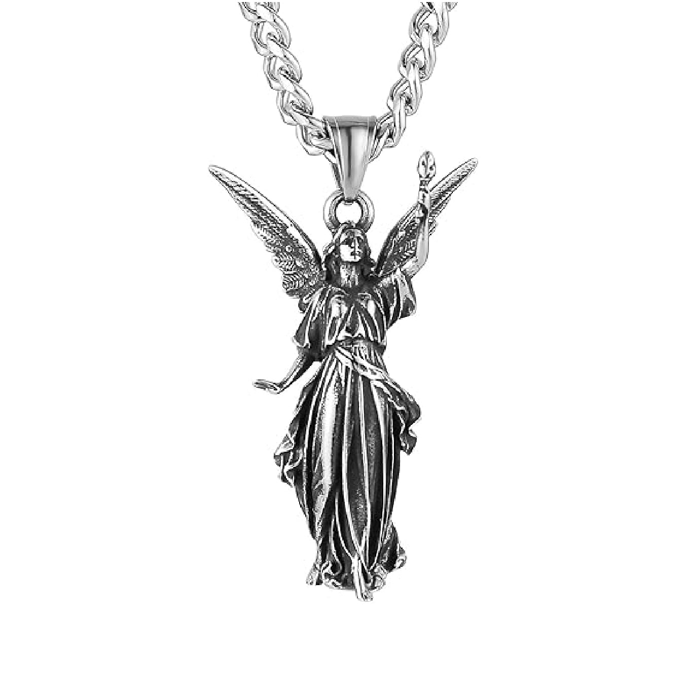 Guardian Angel Pendant Necklace Amulet