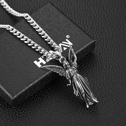Guardian Angel Pendant Necklace Amulet