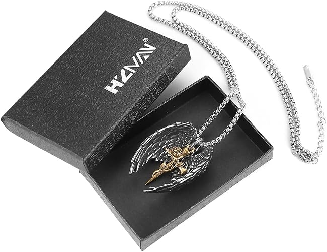 Wings Rose Cross Necklace