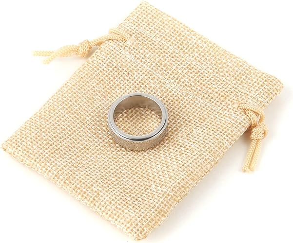 Bible scripture relief anxiety spinning ring for men