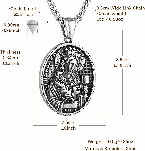Necklace & Medal of Barbara