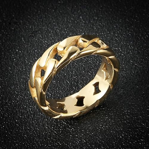 Wide Band Cuban Link Ring