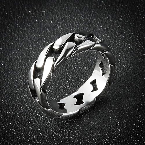 Wide Band Cuban Link Ring