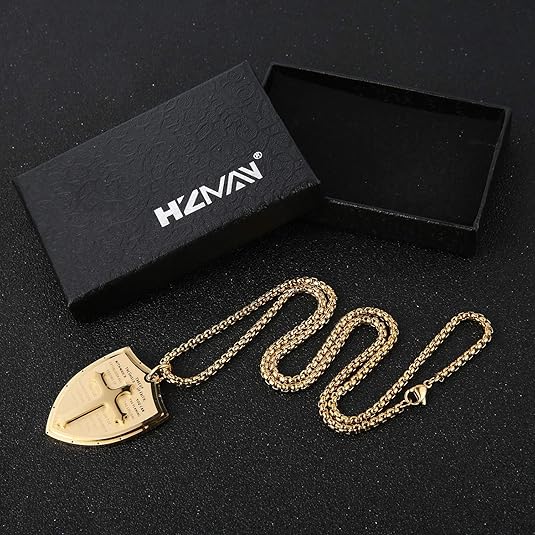 Shield Armor of God Ephesians 6:16-17, Faith Cross S Pendant Necklace