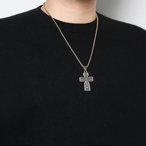 Retro Orthodox cross pendant