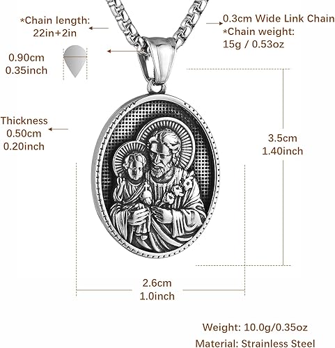 Necklace & Medal of Joseph & Jesus Polishing