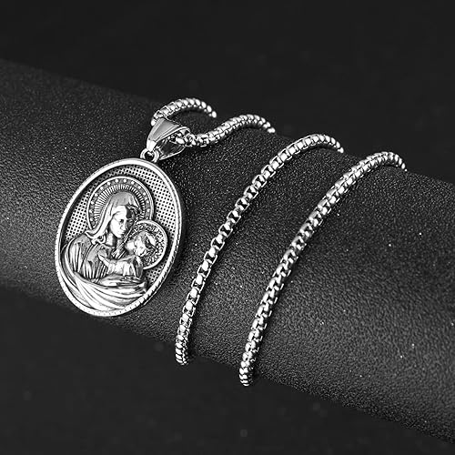 Necklace & Medal of Mary & Jesus