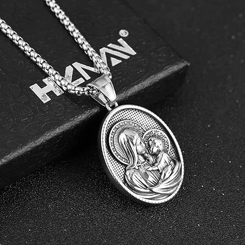 Necklace & Medal of Mary & Jesus