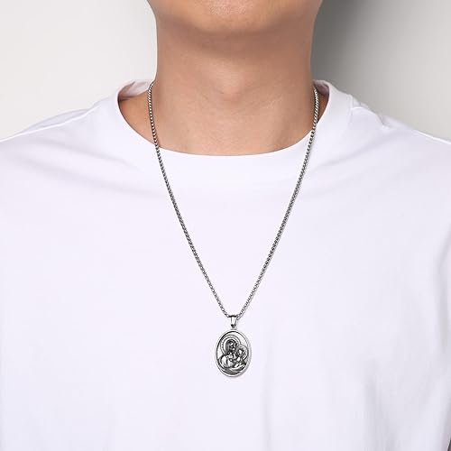 Necklace & Medal of Mary & Jesus