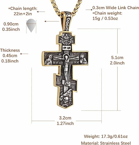 Orthodox cross pendant