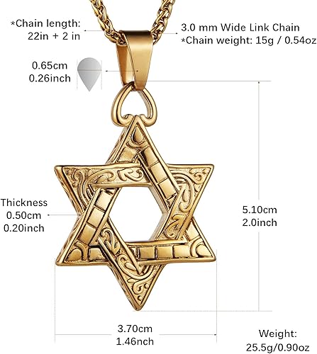 Star of David Pendant Necklace