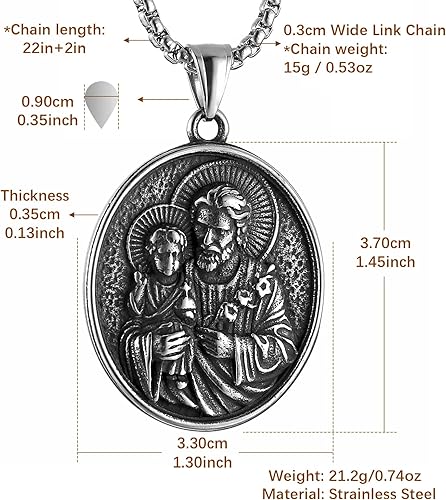 Necklace & Medal of Joseph & Jesus