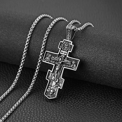 Orthodox cross pendant