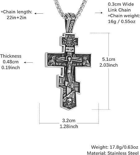 Orthodox cross pendant