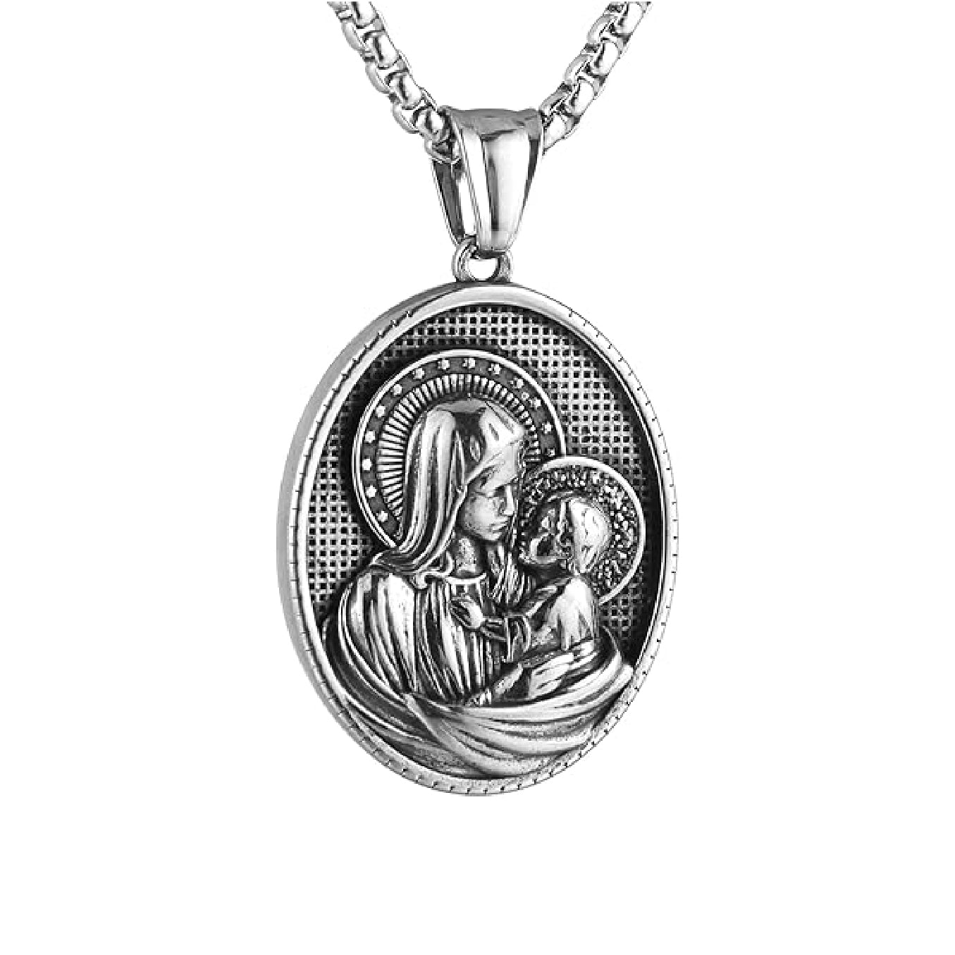 Necklace & Medal of Mary & Jesus